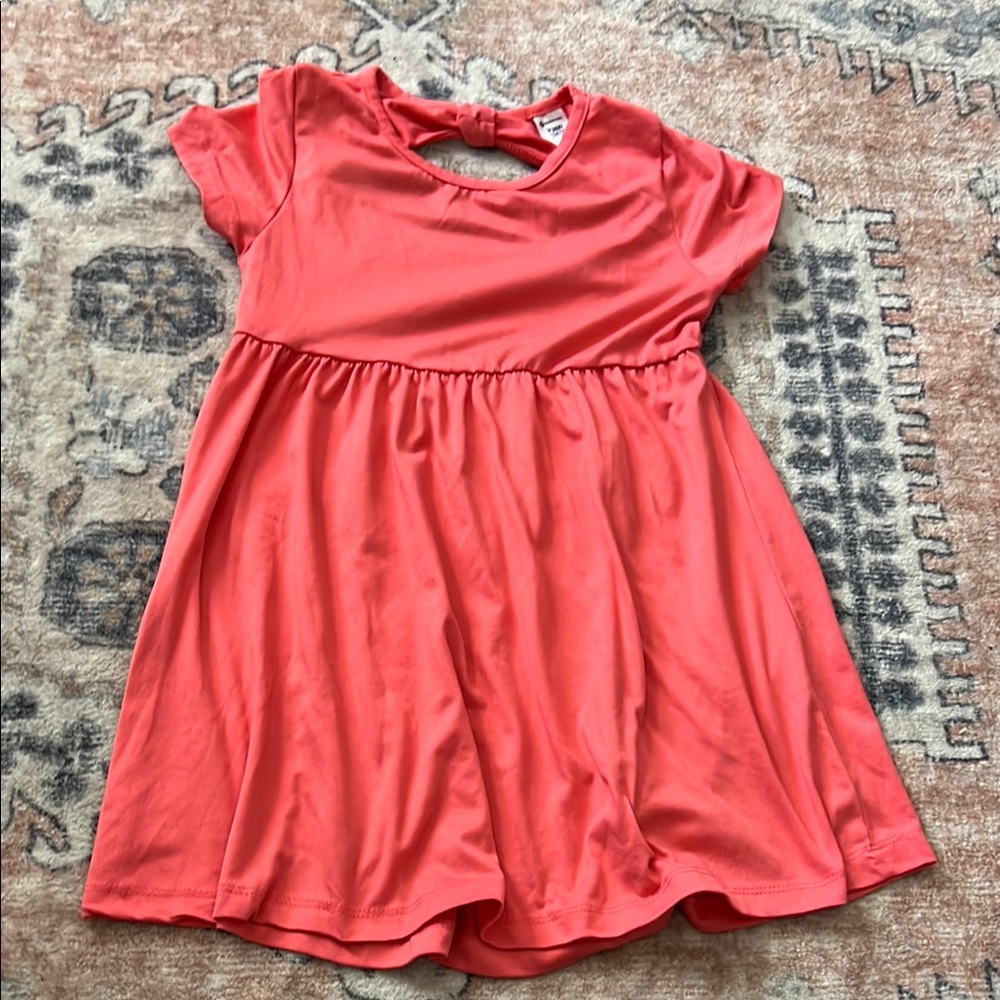 Coral Short Sleeve Dress